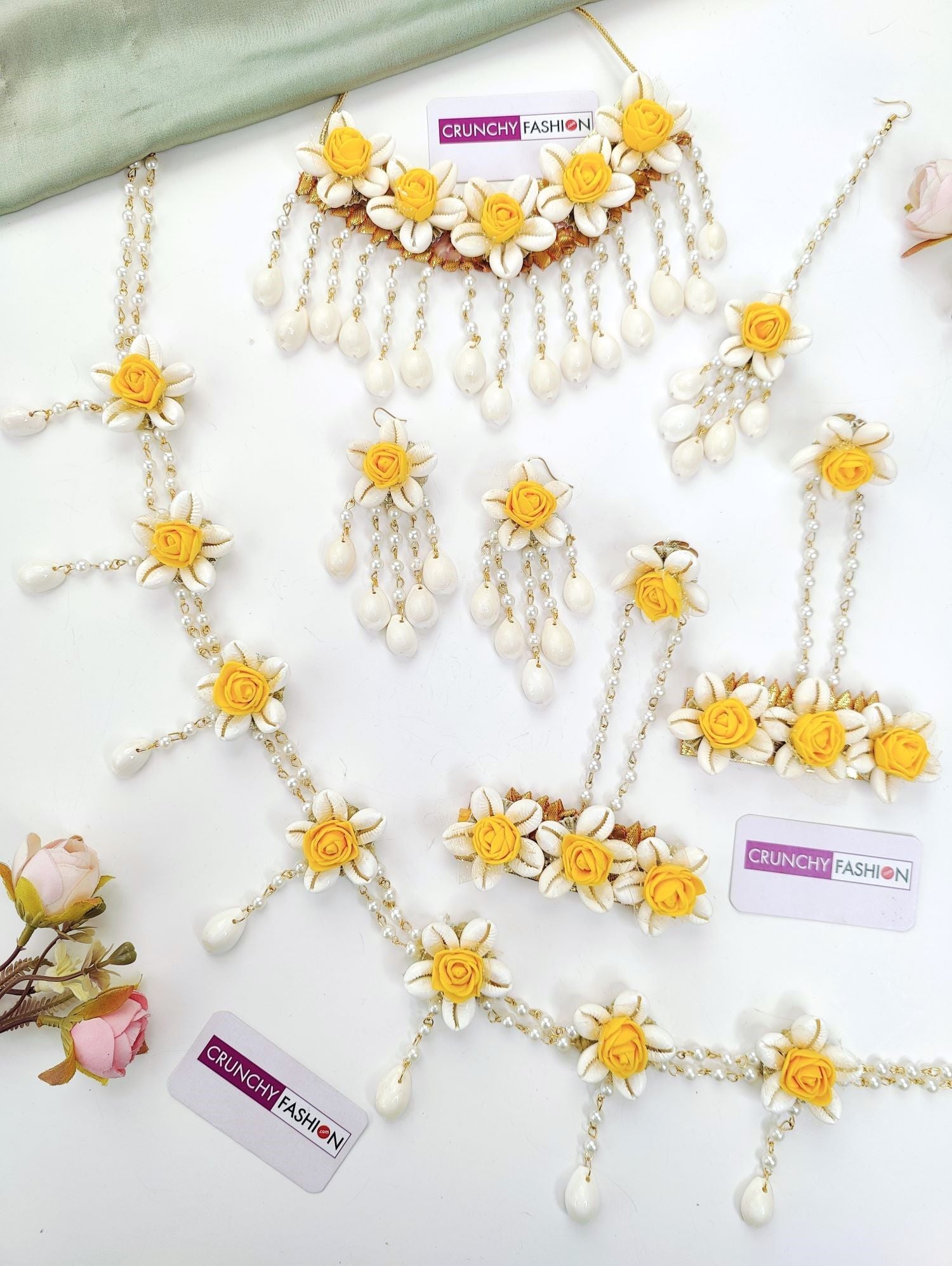 Floral Essence Marathi Baby Shower Dohale Jevan Jewelry Set