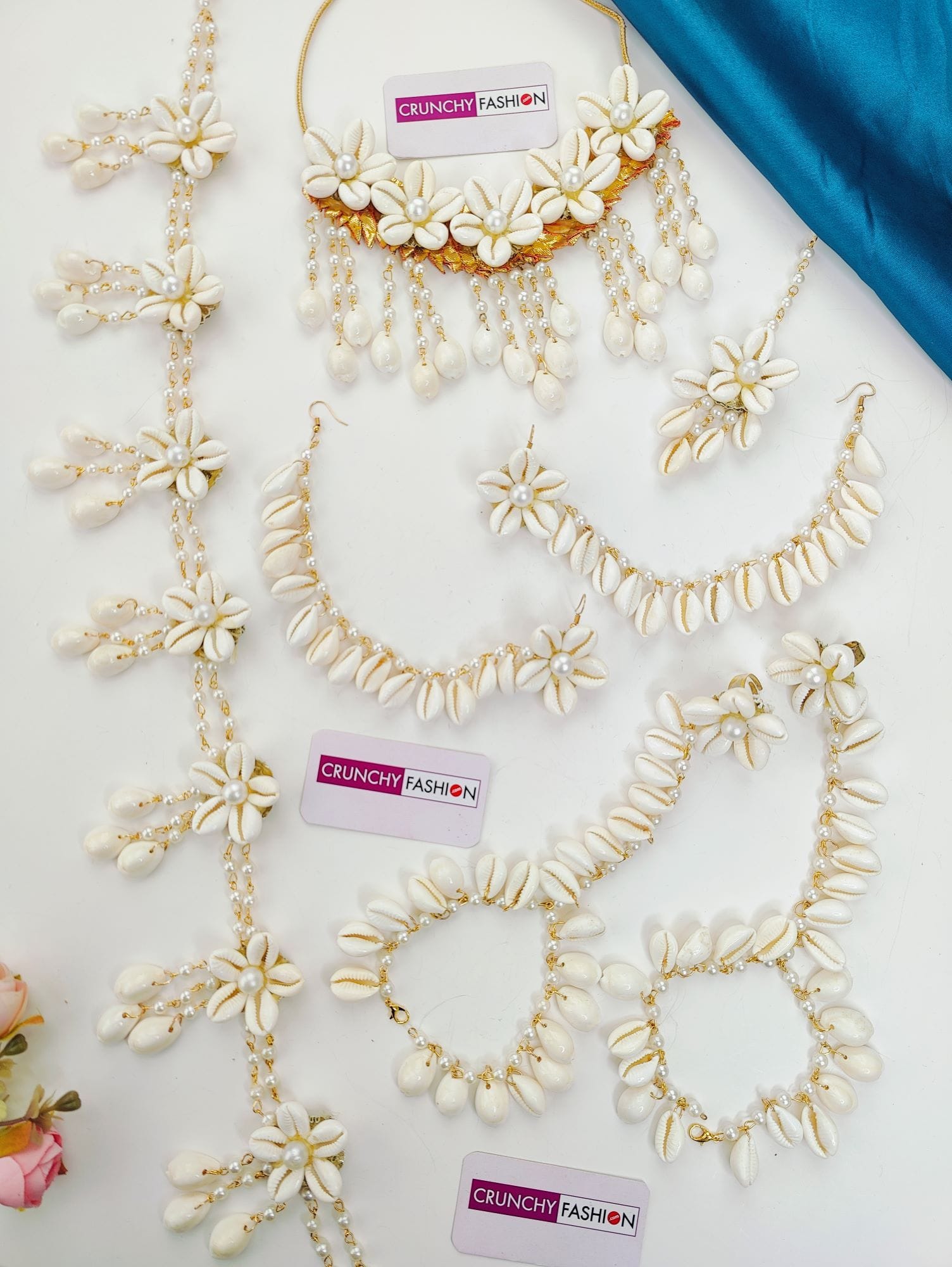 Beaded Bliss Baby Shower Flower Jewellery Set for Moms Online