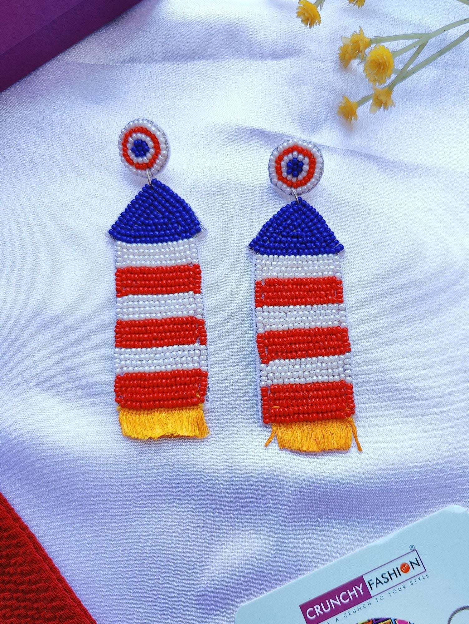 Nature-Inspired Handmade Quirky Beaded Earrings
