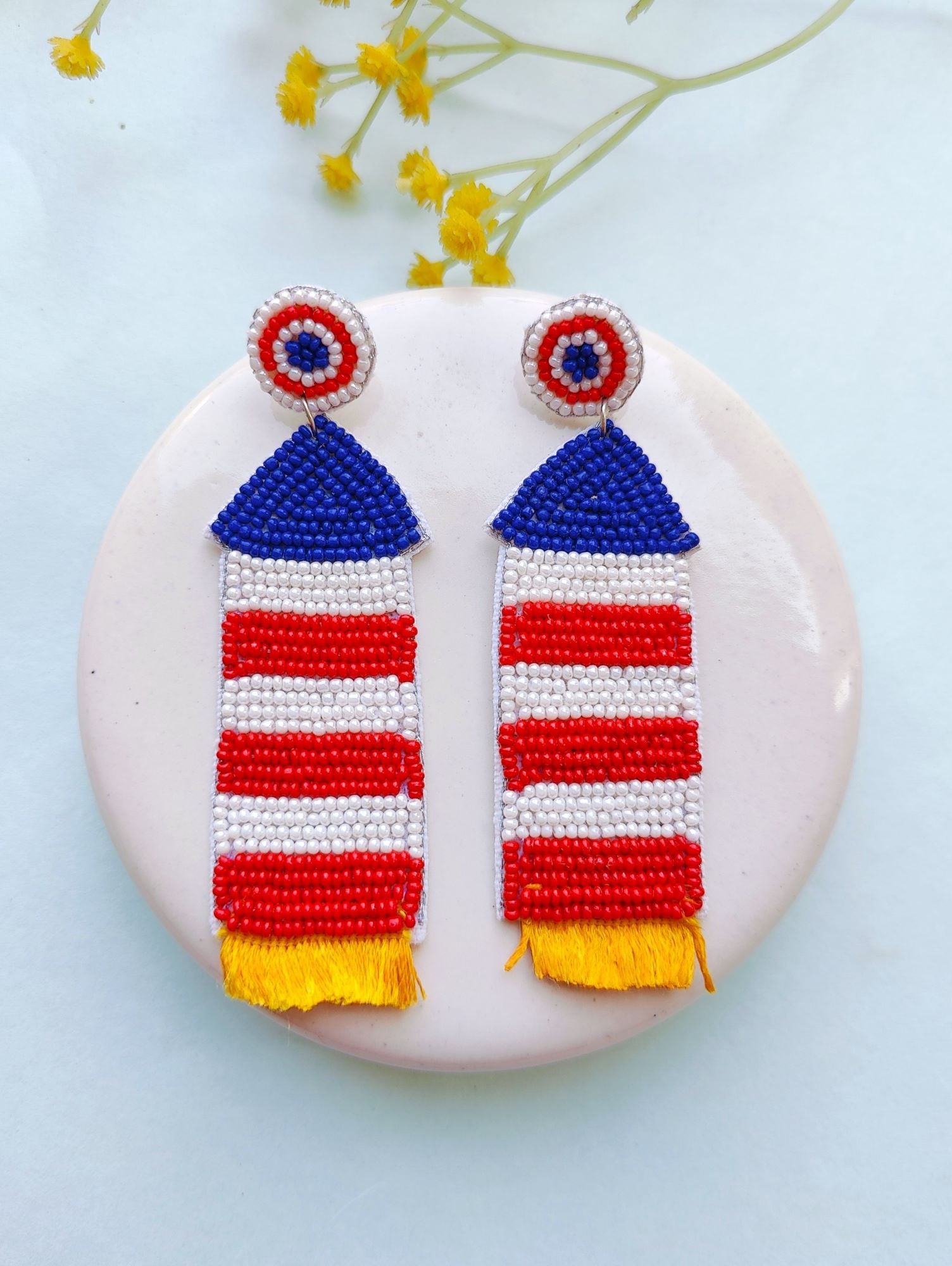 Nature-Inspired Handmade Quirky Beaded Earrings