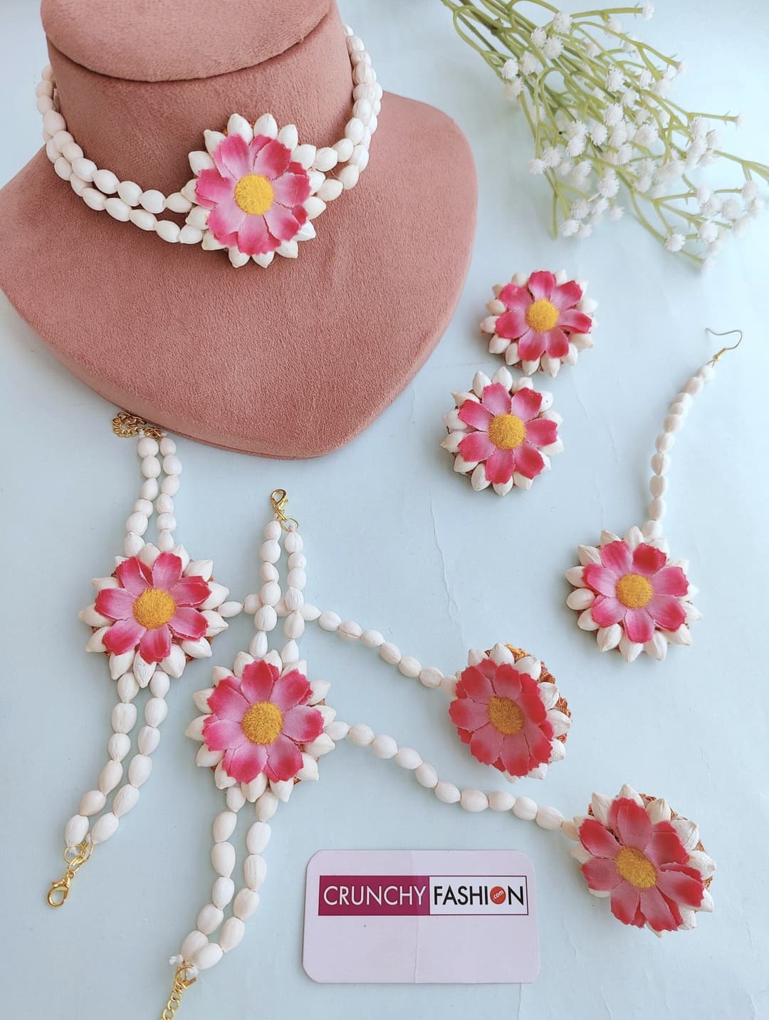 White Mogra Flower Flower Jewellery Haldi-Mehndi, Carnivals