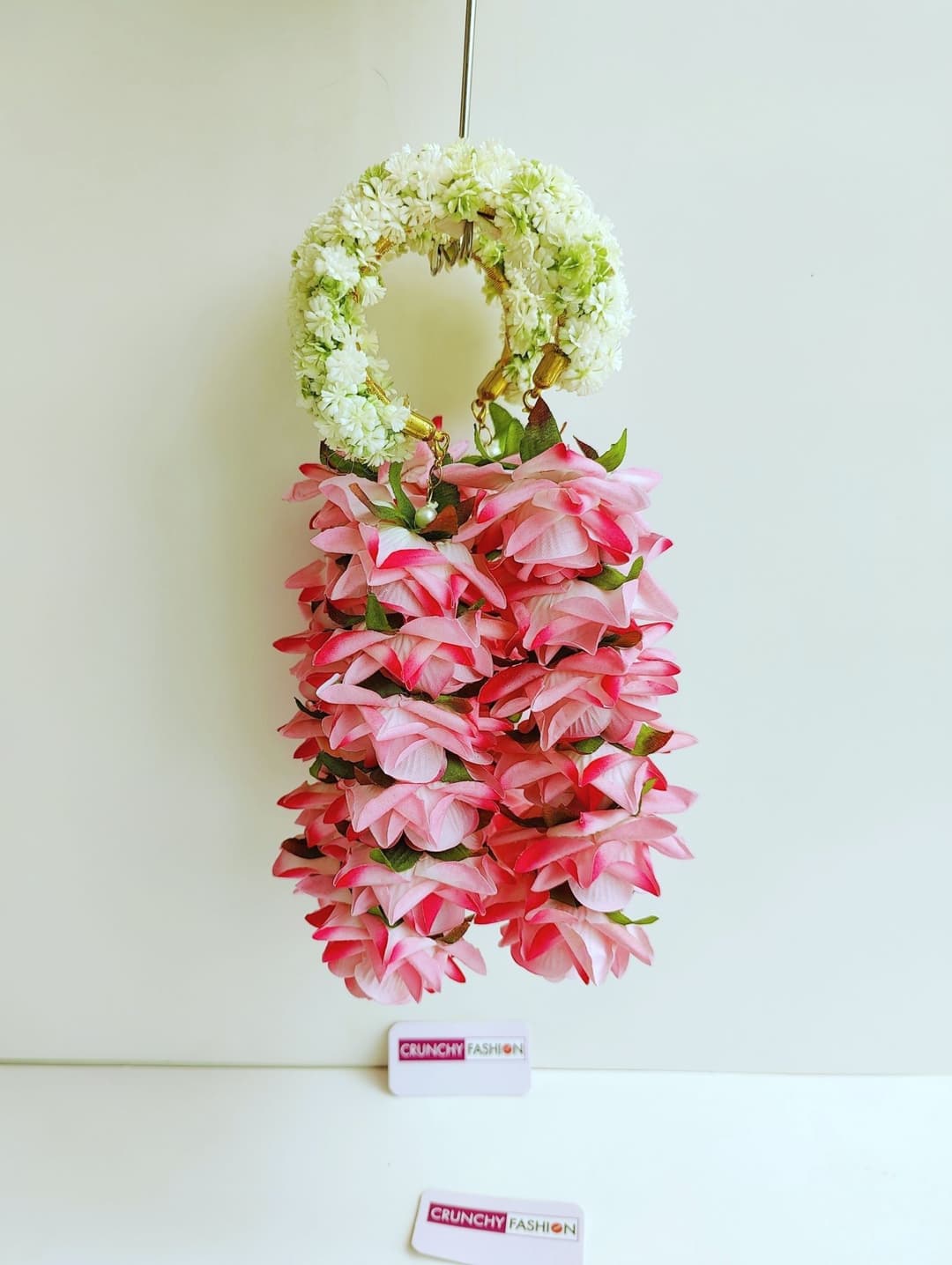 Floral Fantasy Bridal: Pink-White Roses Kaliras for Summer Weddings