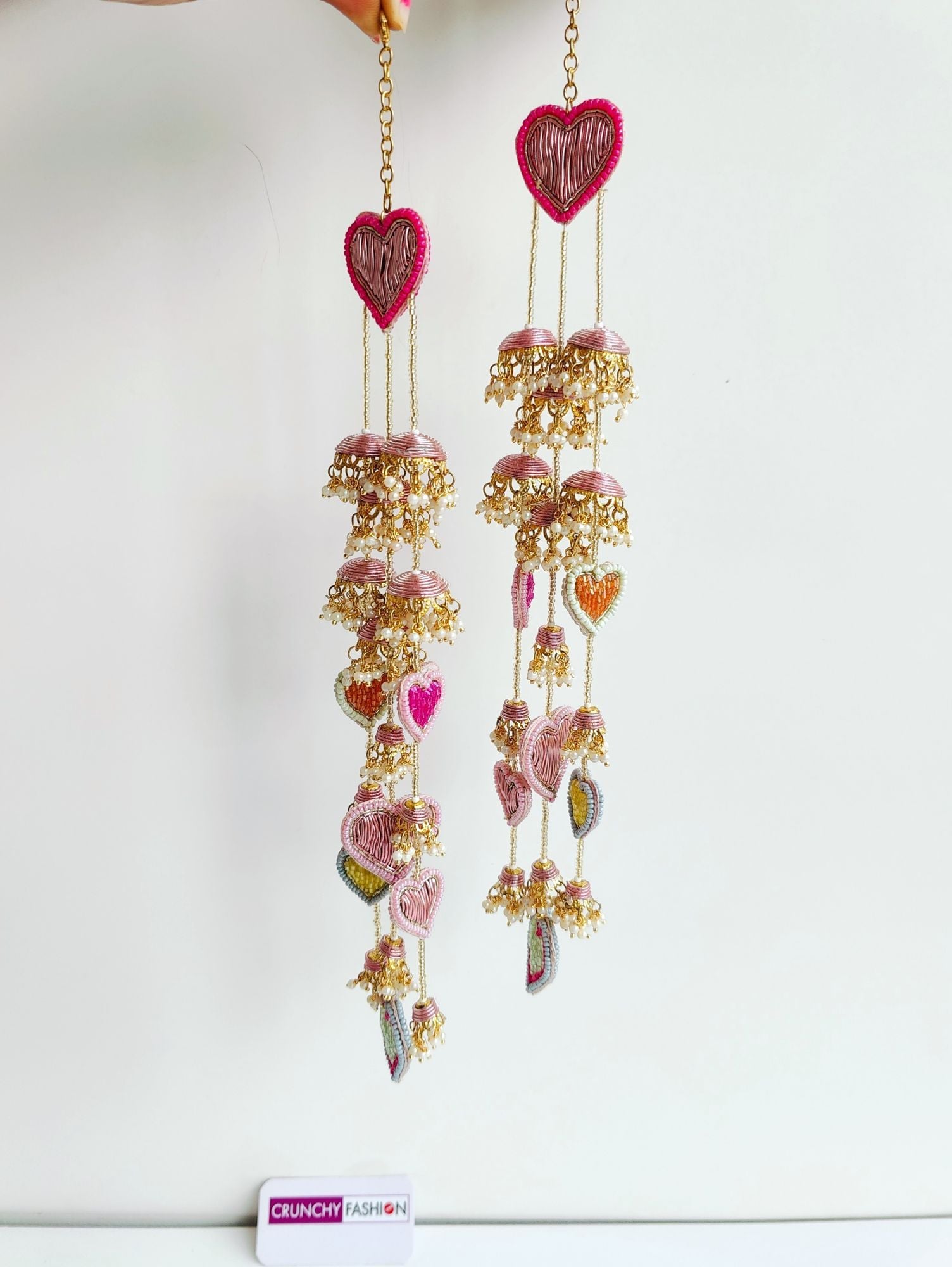 Handmade Pearl Bridal Kaleere - Blooming Hearts Collection