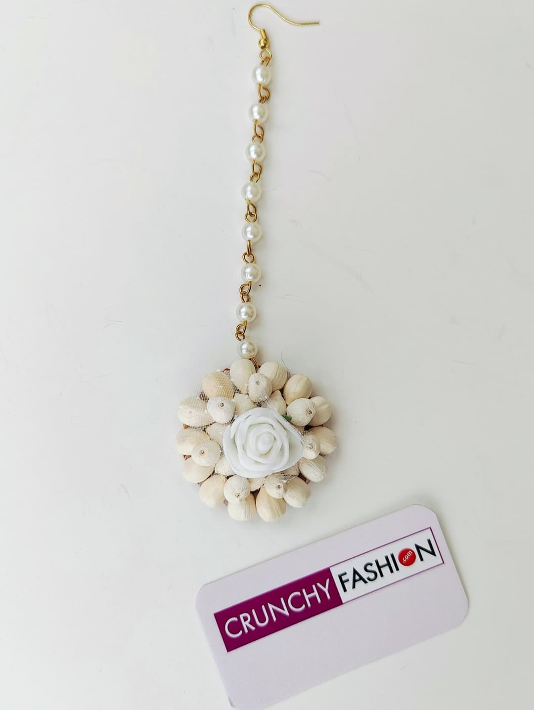 Floral Delight: Multi Handmade Maang Tikka for Haldi & Mehndi