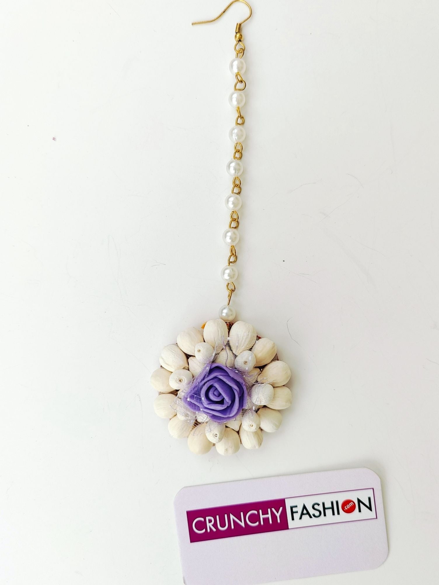 Floral Delight: Multi Handmade Maang Tikka for Haldi & Mehndi