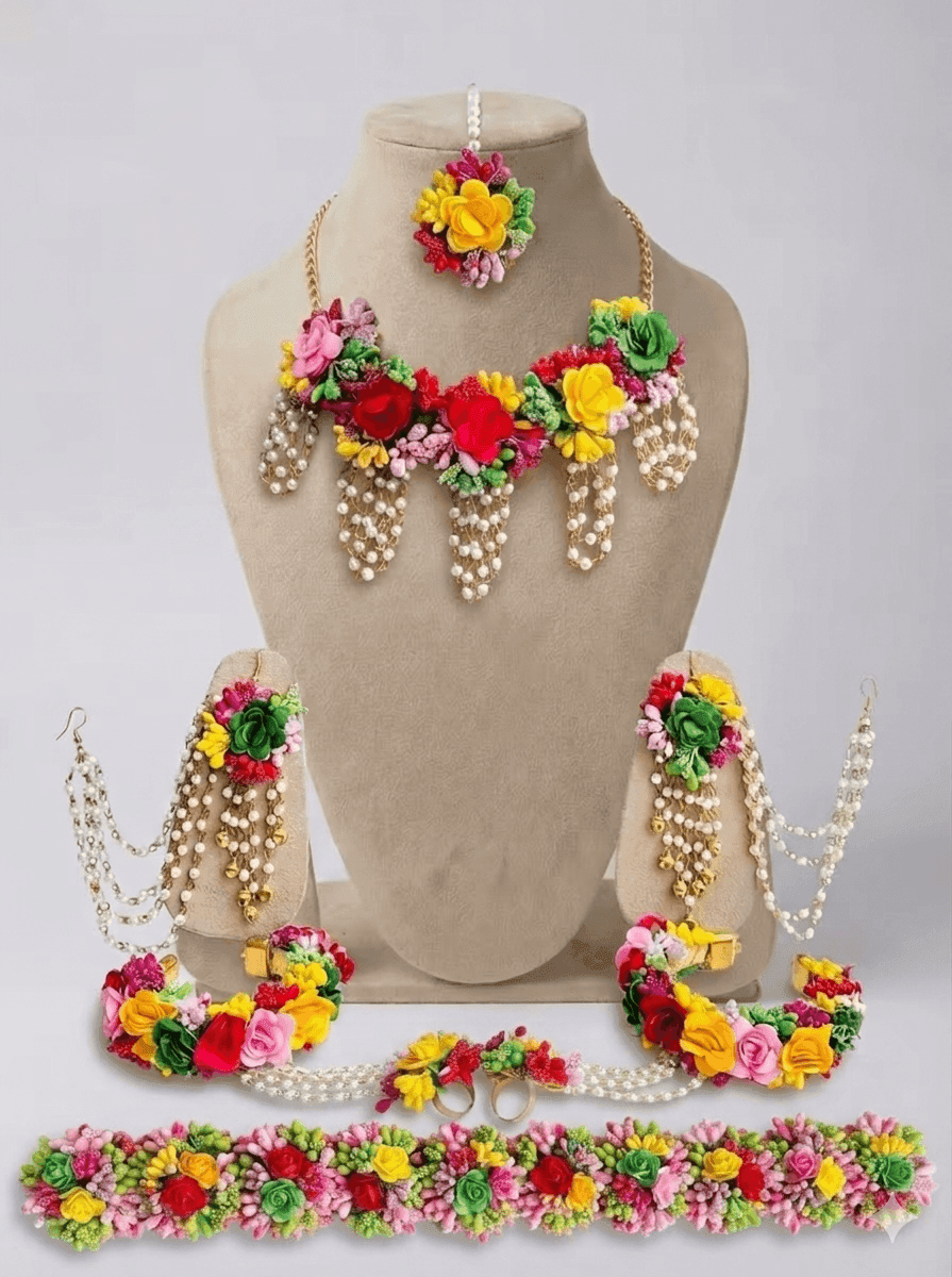 Floral Radiance - Godh Bharai Baby Shower Jewelry Set