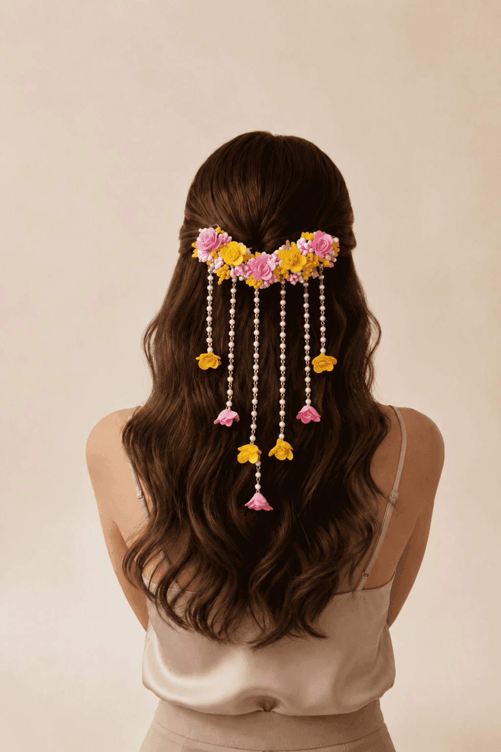 Bridal Flower Hair Accessory for Wedding & Bun