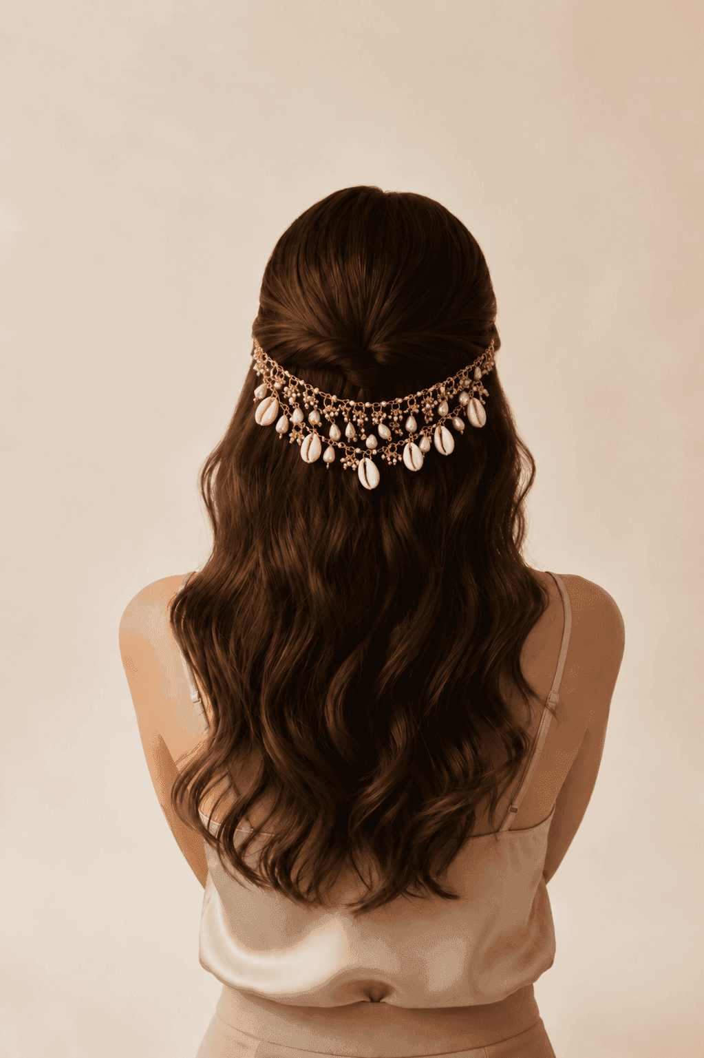 Seashell Wedding Hair Accessory for Open Hair