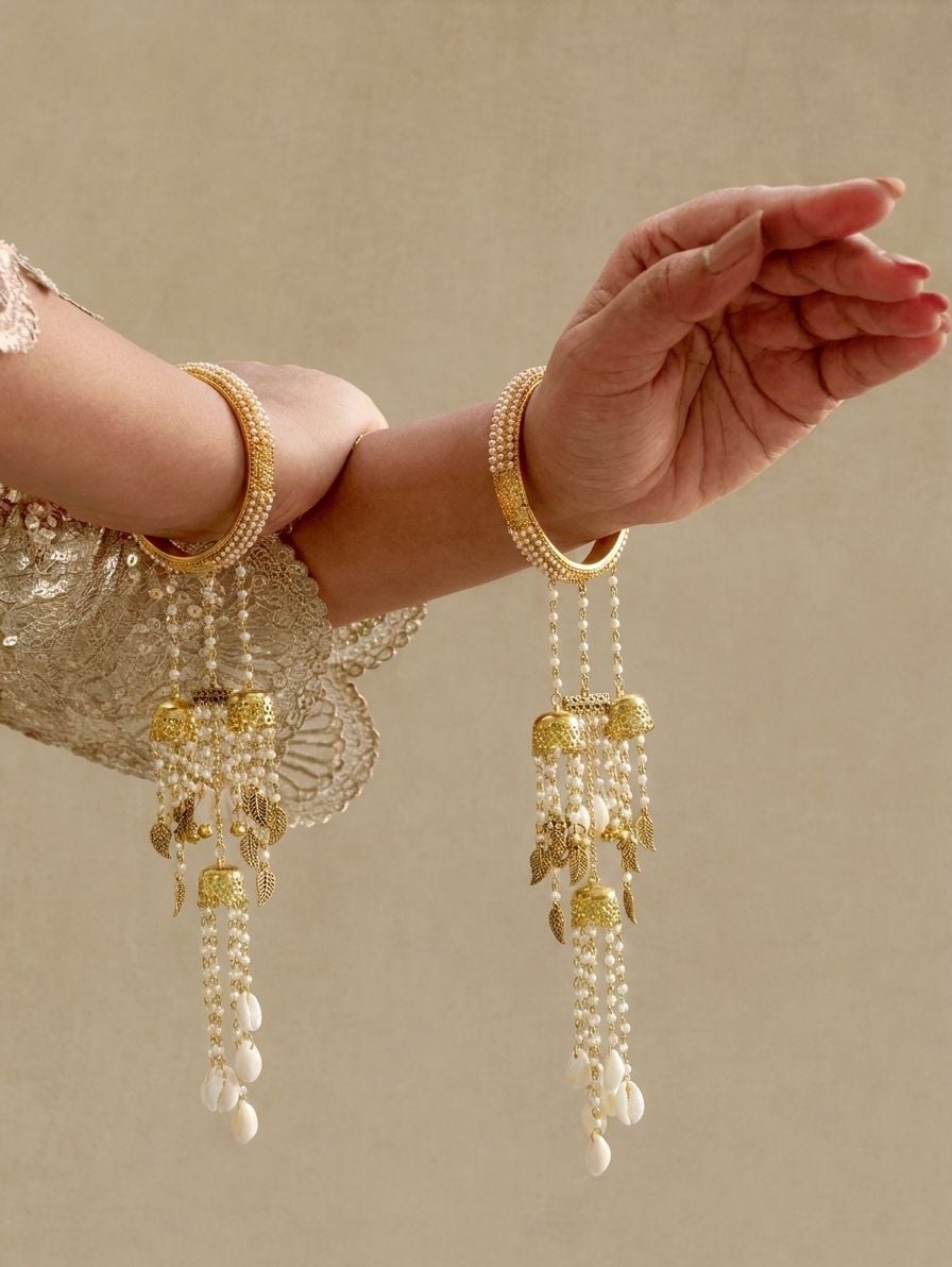Lightweight Punjabi Bridal Seashell Kalire