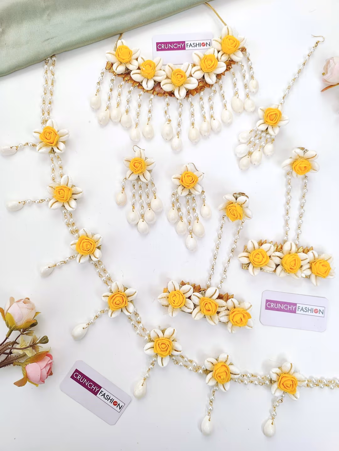 Floral Essence Marathi Baby Shower Dohale Jevan Jewelry Set