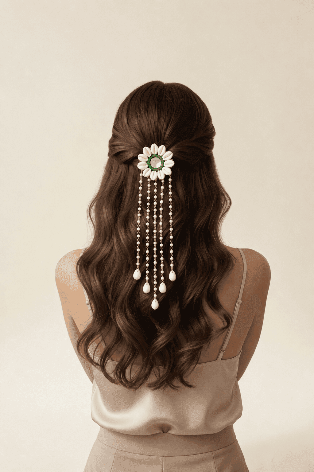 Handmade Shell & Pearl Hair Accessories for Weddings