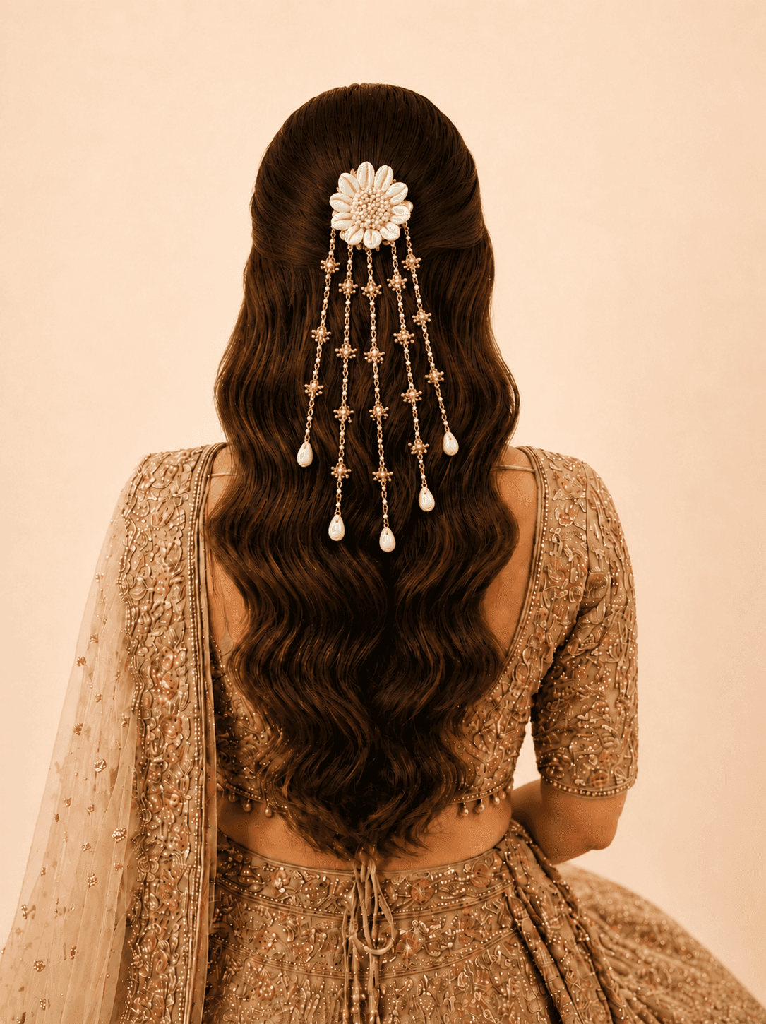 Handmade Shell and Pearl Bridal Hair Accessories
