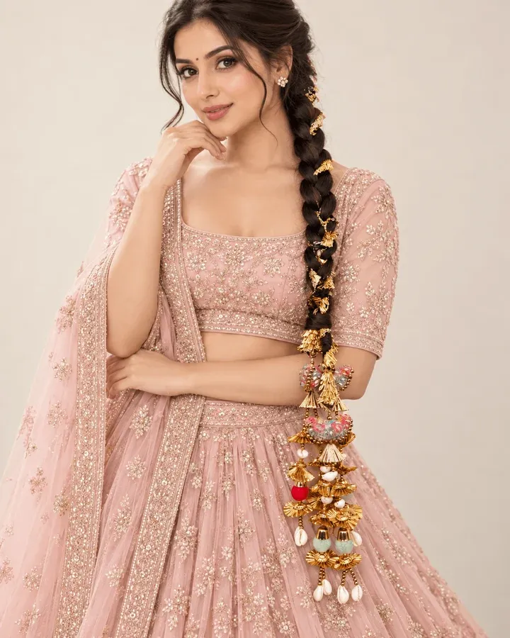 Ranjhana Sea Shell Tassel Parandi Hair Accessory