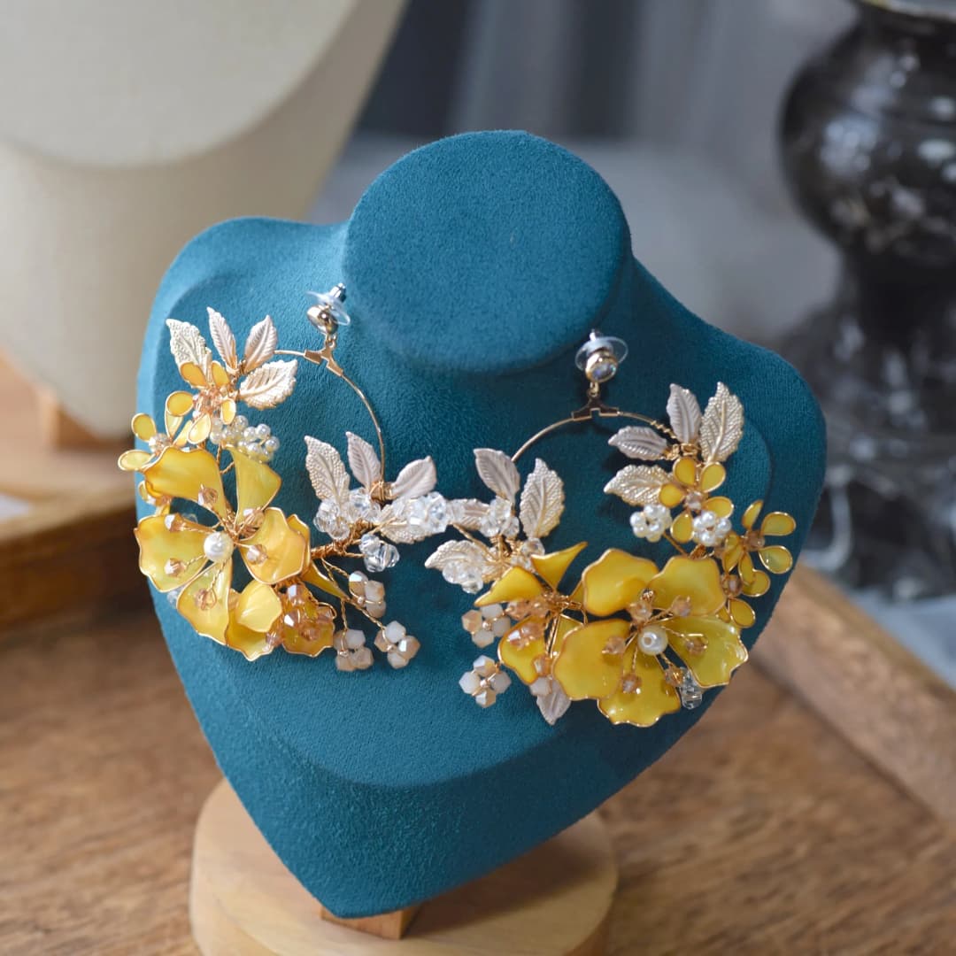 Handmade Flower Resin Earring for Women and Girls