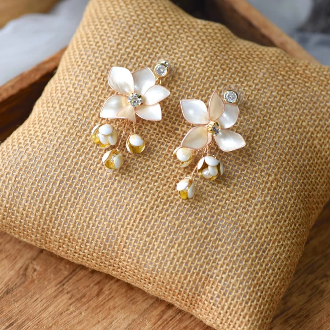 Handmade Flower Resin Earring For Women and Girls