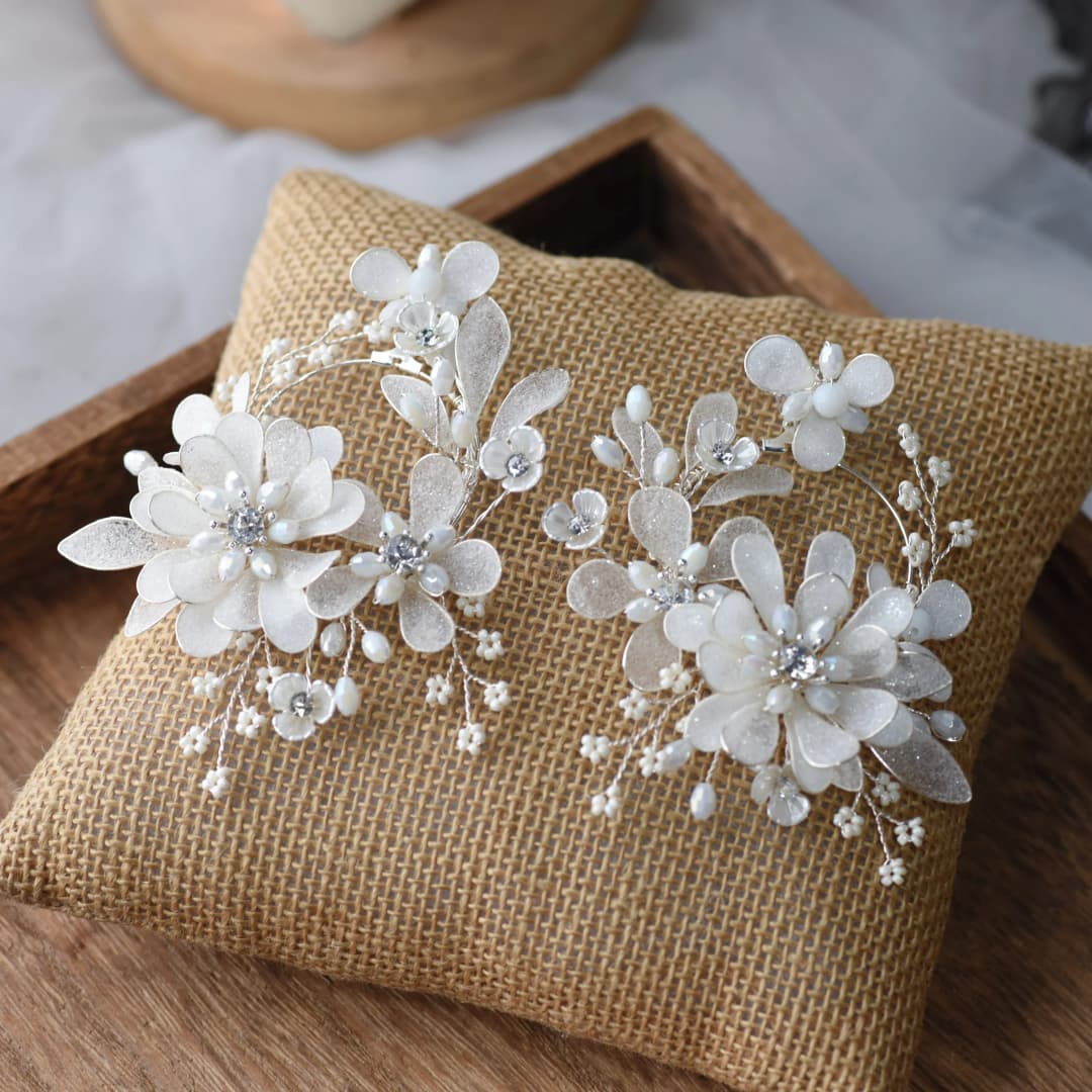 Bespoke Handcrafted Resin Earrings for Women - Floral Design