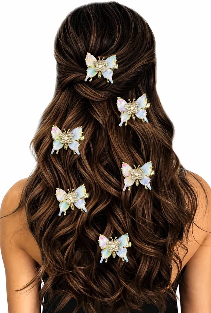 Floral Bridal Hair Accessory Clip for Short Hair