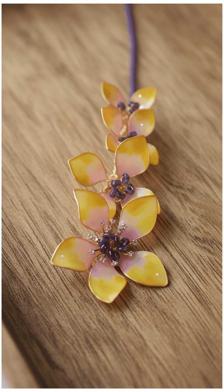 Designer Floral Resin Handmade Maang Tikka
