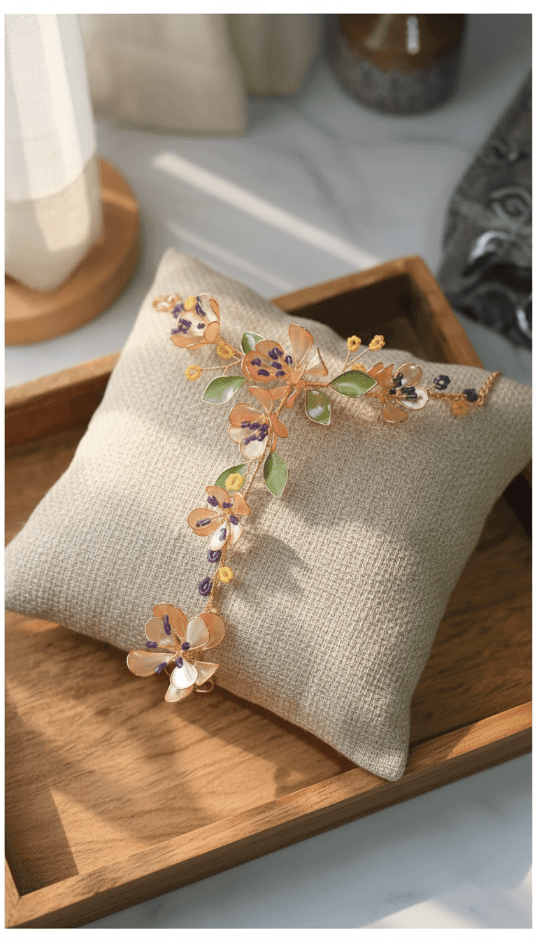 Enchanting Resin Blossom Hathphool - Hand Harness Jewellery Piece