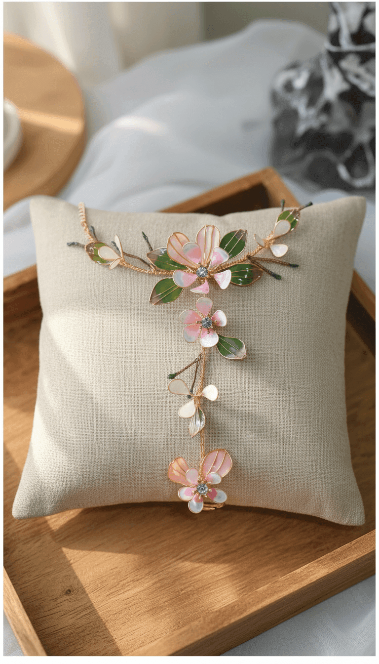 Handmade Resin Flower Hathphool - Artistic Hand Harness Jewellery