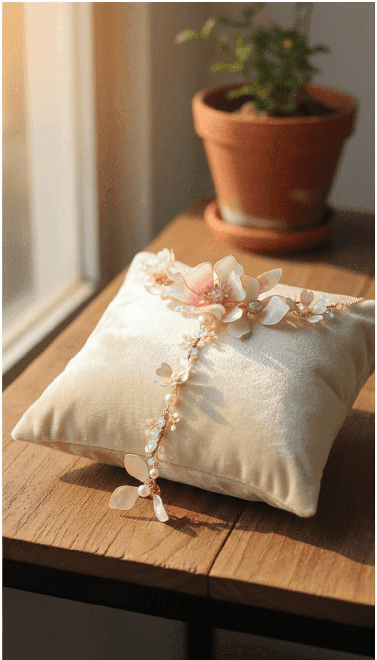 Handcrafted Resin Flower Hathphool: Artistic Hand Harness Jewellery
