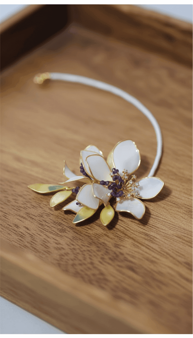 Handcrafted Floral Resin and Pearl Designer Maang Tikka