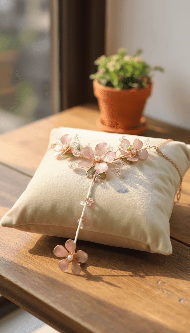 Blossom Grace Resin Flower Hathphool - Hand Harness Jewellery