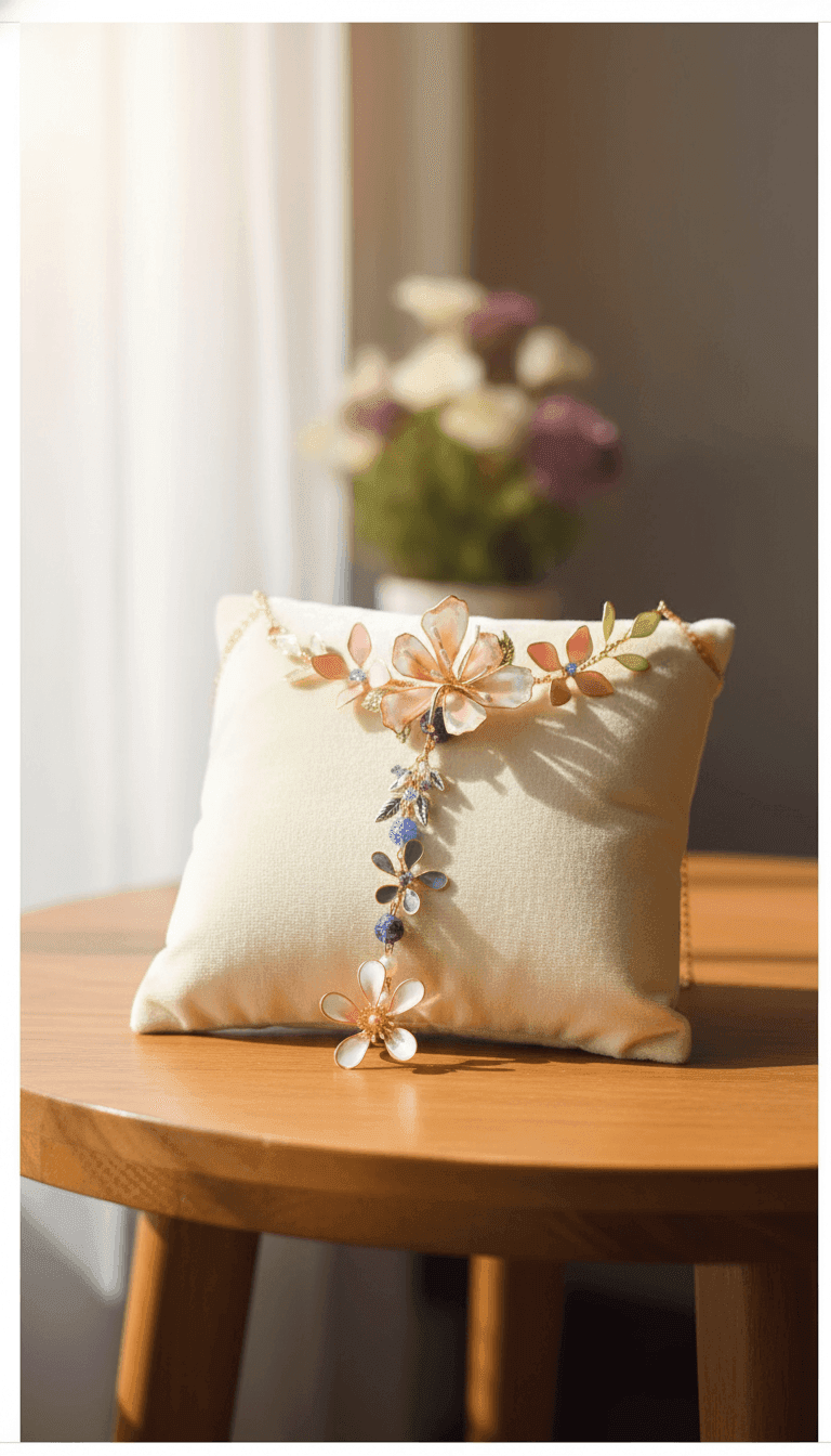 Elegant Resin Flower Hathphool | Handmade Hand Harness Jewellery