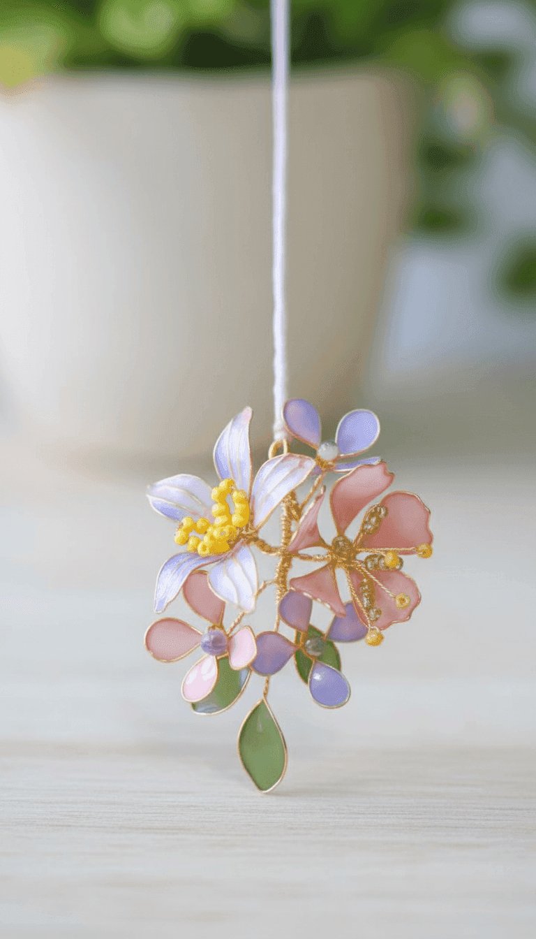 Handcrafted Designer Resin Maang Tikka with Floral Pearl Details