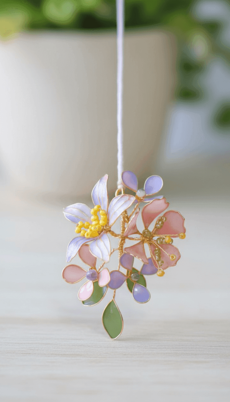 Handcrafted Designer Resin Maang Tikka with Floral Pearl Details