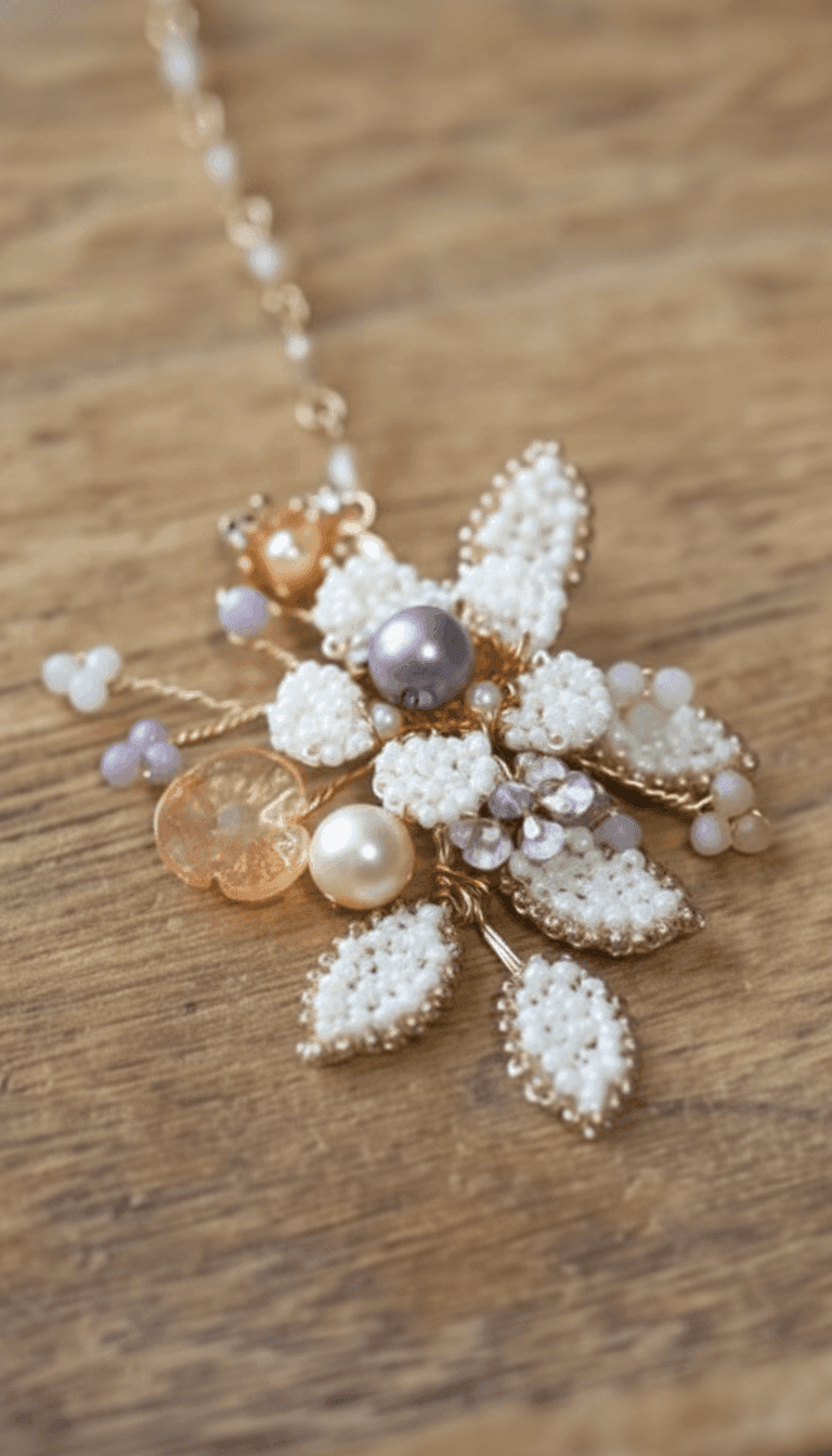 Crafted Designer Resin Maang Tikka - Handmade, Floral with Pearl Accents