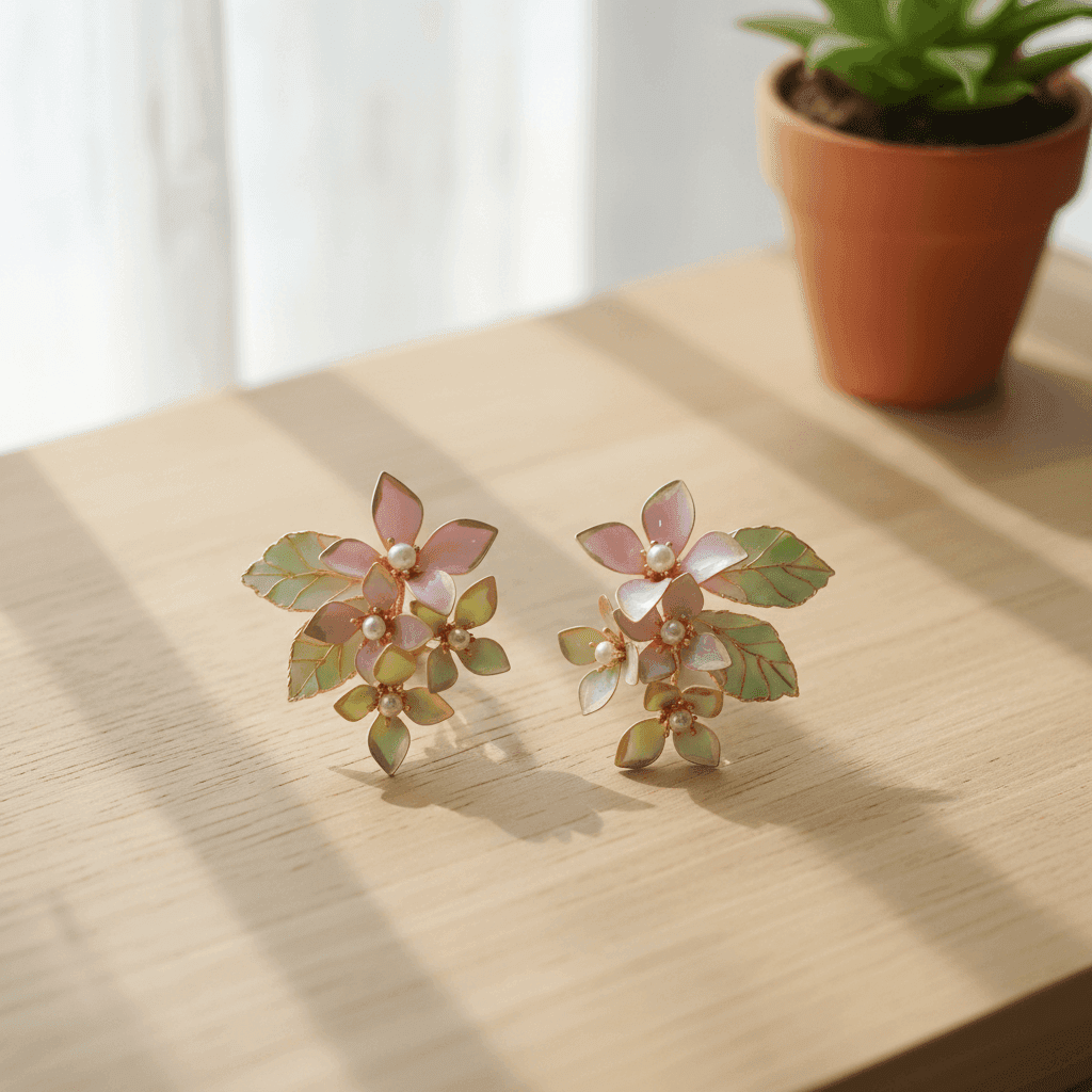 Pastel Floral Resin Earrings for Women | Handmade Jewellery