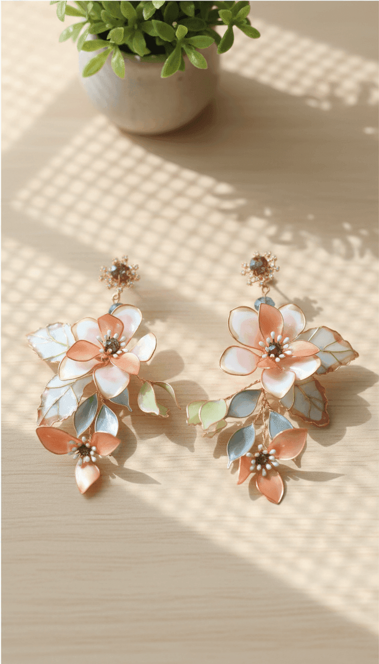 Handcrafted Designer Resin Drop Earrings for Women