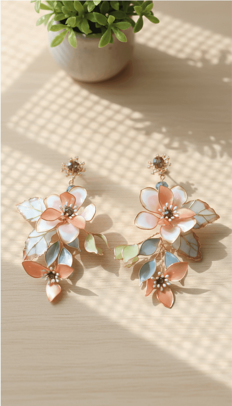Handcrafted Designer Resin Drop Earrings for Women
