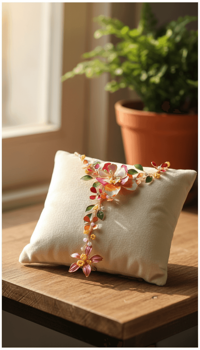 Refined Resin Floral Hathphool: Unique Hand Harness Jewellery