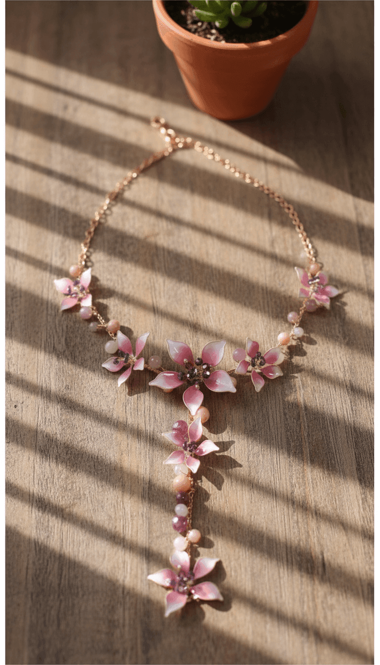 Blossom Bloom Resin Flower Hathphool - Hand Harness Jewellery