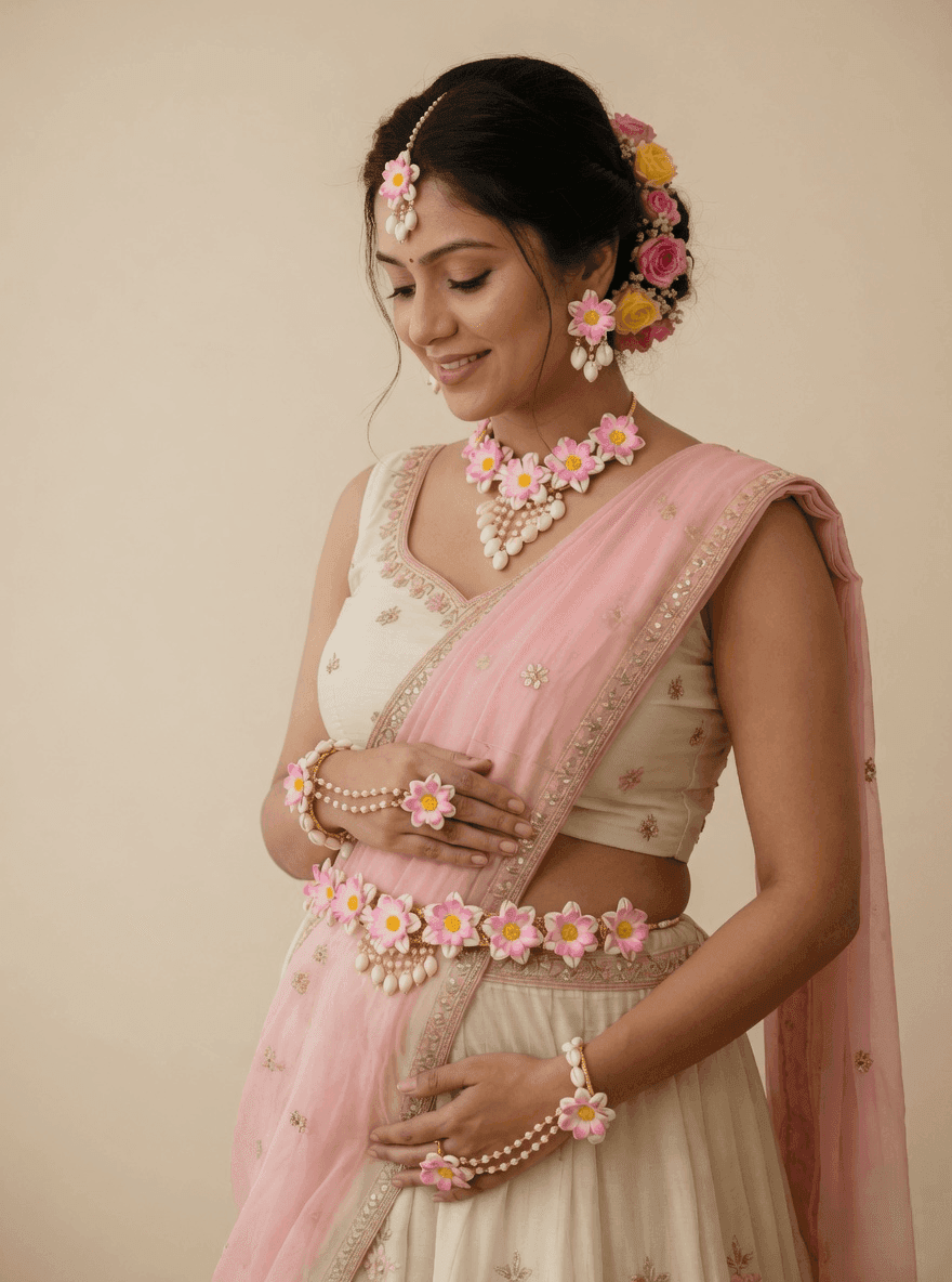 Floral Mommy-to-Be Jewelry Set for Baby Showers