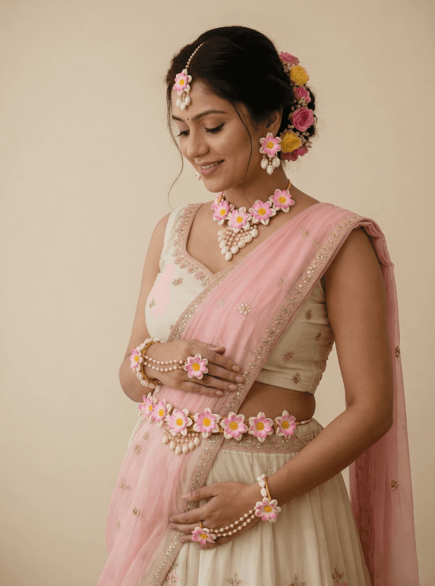 Floral Mommy-to-Be Jewelry Set for Baby Showers