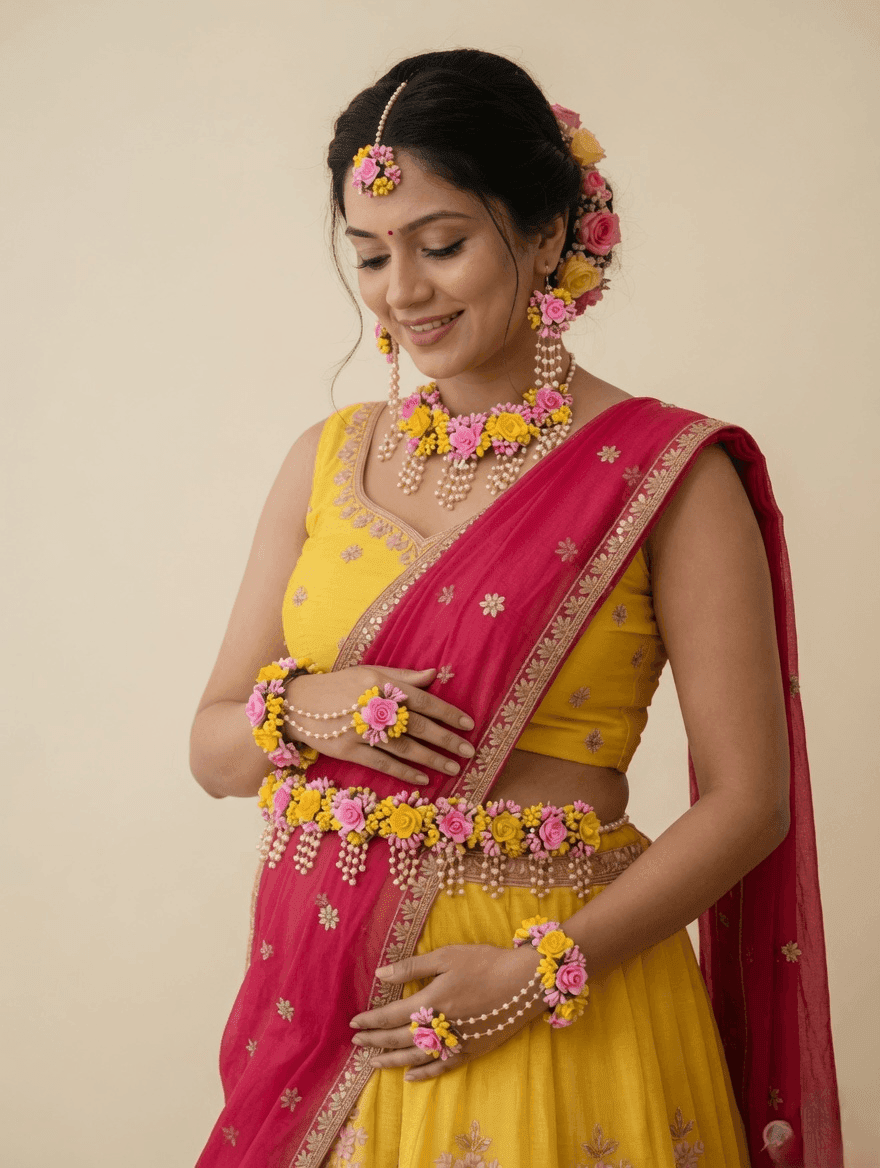 Handmade Baby Shower Floral Maternity Jewellery Set