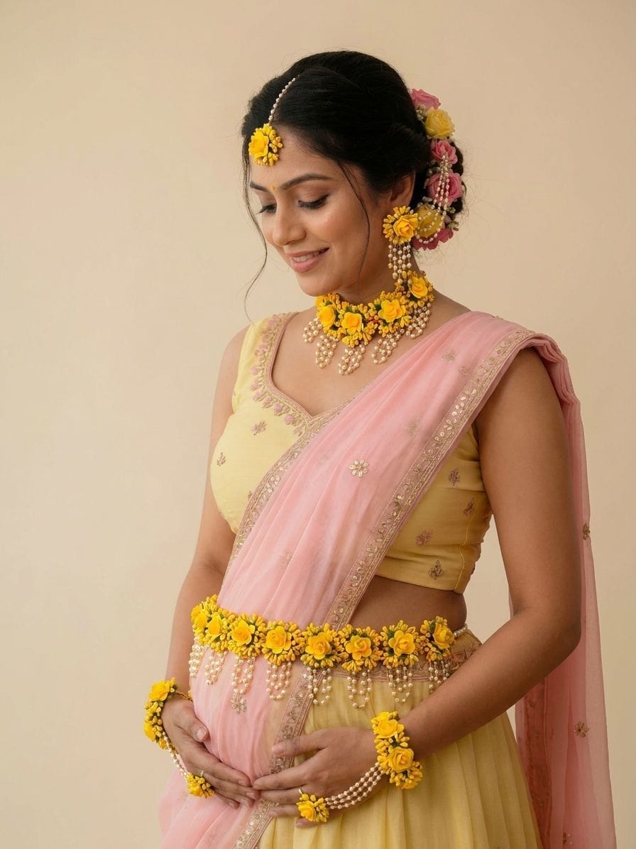 Floral Baby Shower Jewellery Set – Maternity Flower Jewellery