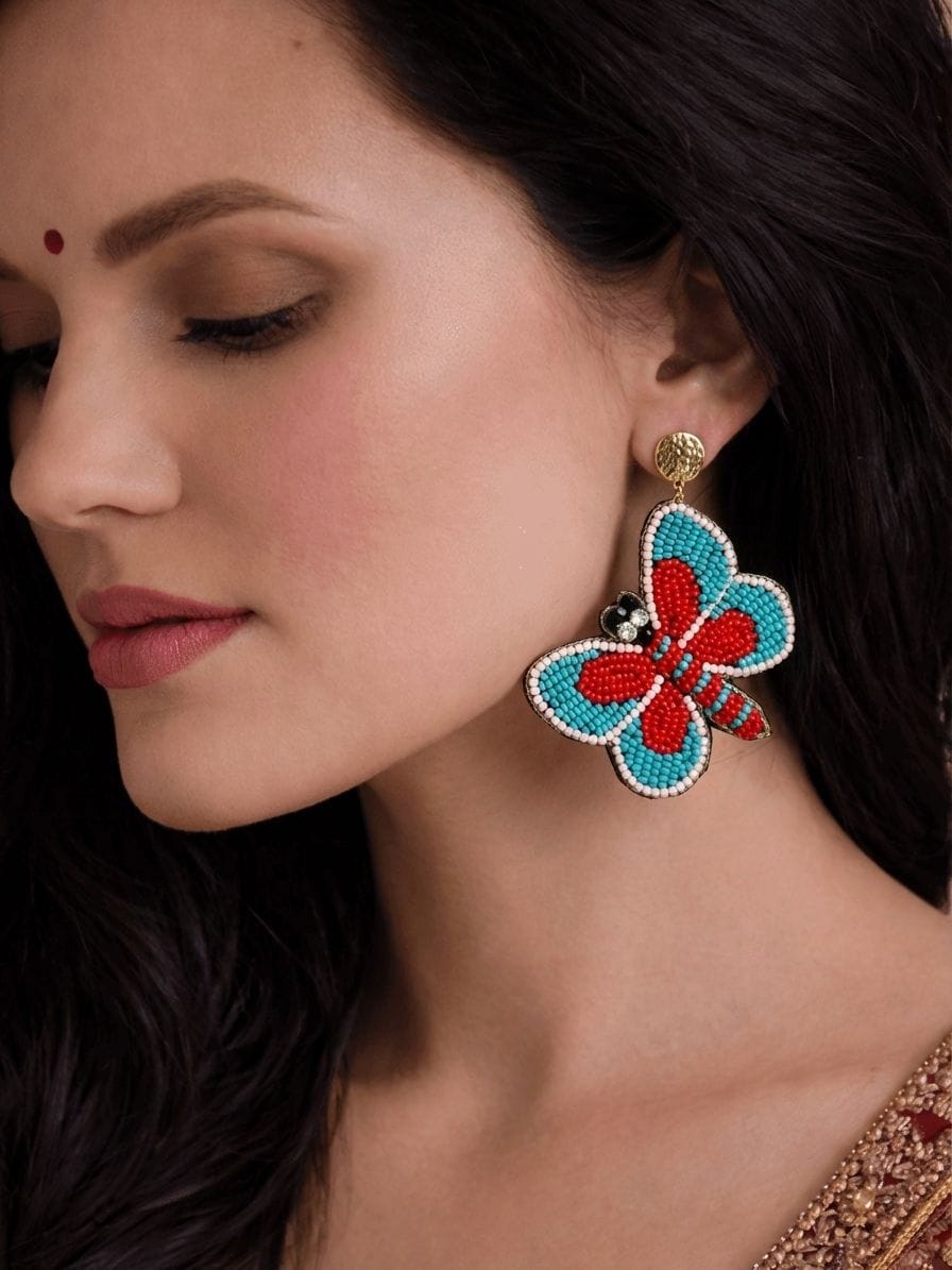 Handmade Beaded Butterfly Earrings for Unique Women & Girls