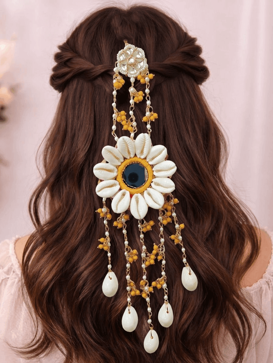 Handmade Shell & Pearl Bridal Hair Accessories