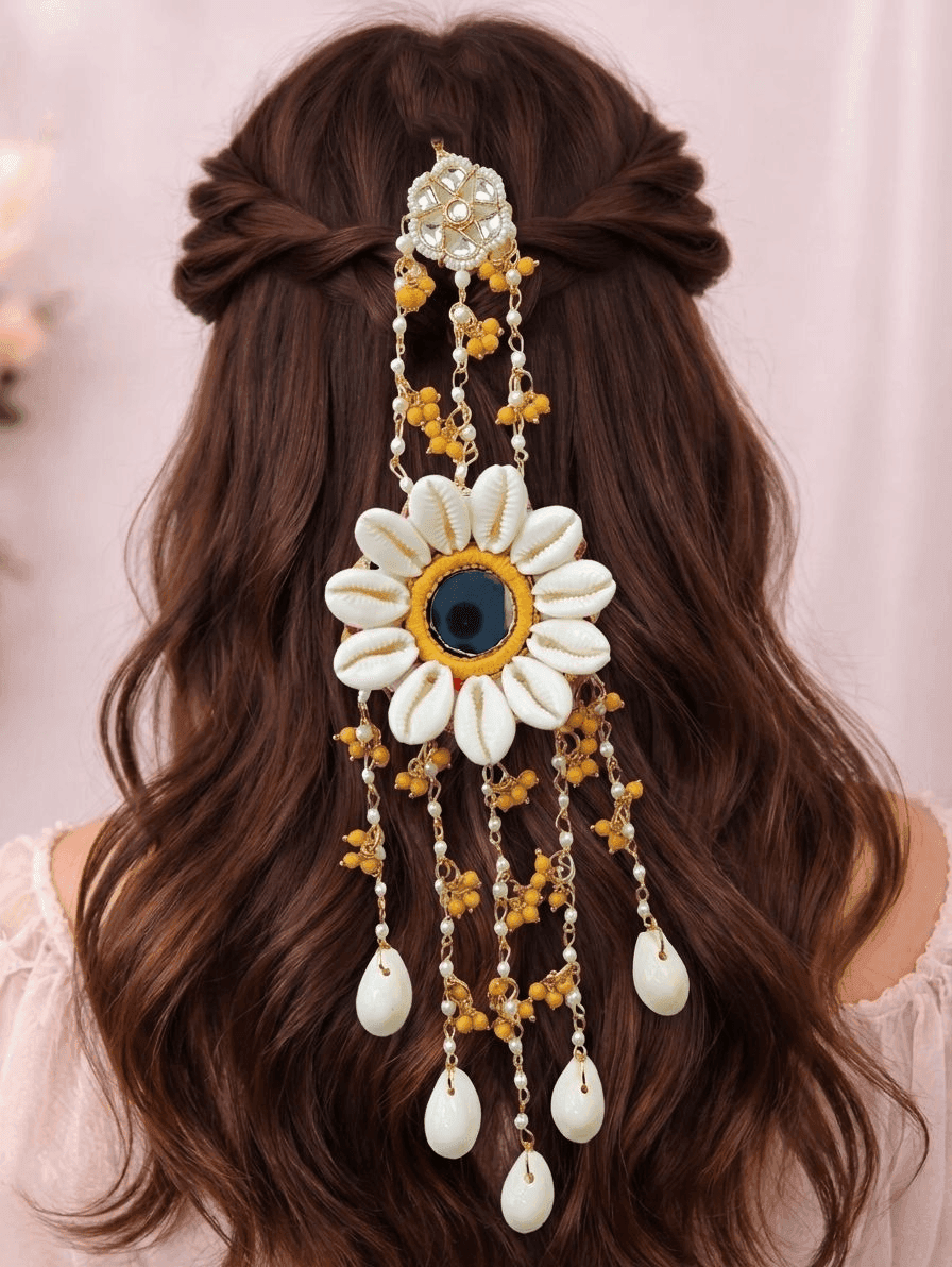 Handmade Shell & Pearl Bridal Hair Accessories